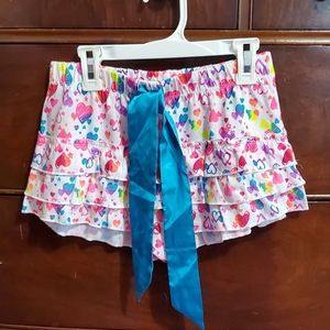 Girls Size 12 Justice Heart Ruffled Pajama Shorts